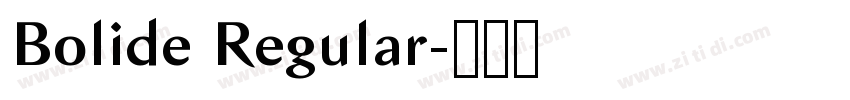 Bolide Regular字体转换